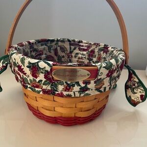 Longaberger Woven Memories Basket with Floral Liner 2002